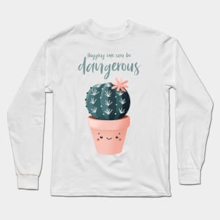 Hugging me can be Dangerous Cactus Long Sleeve T-Shirt